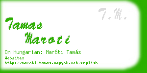 tamas maroti business card